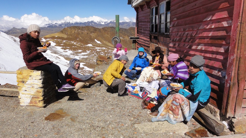 Mittagessen auf über 5000m.
